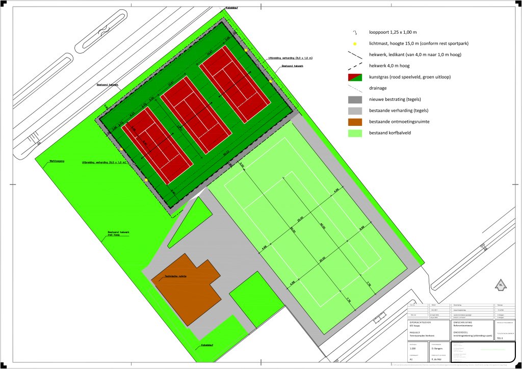 Start aanleg tennisbanen